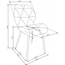 Velvet virtuves krēsls K453